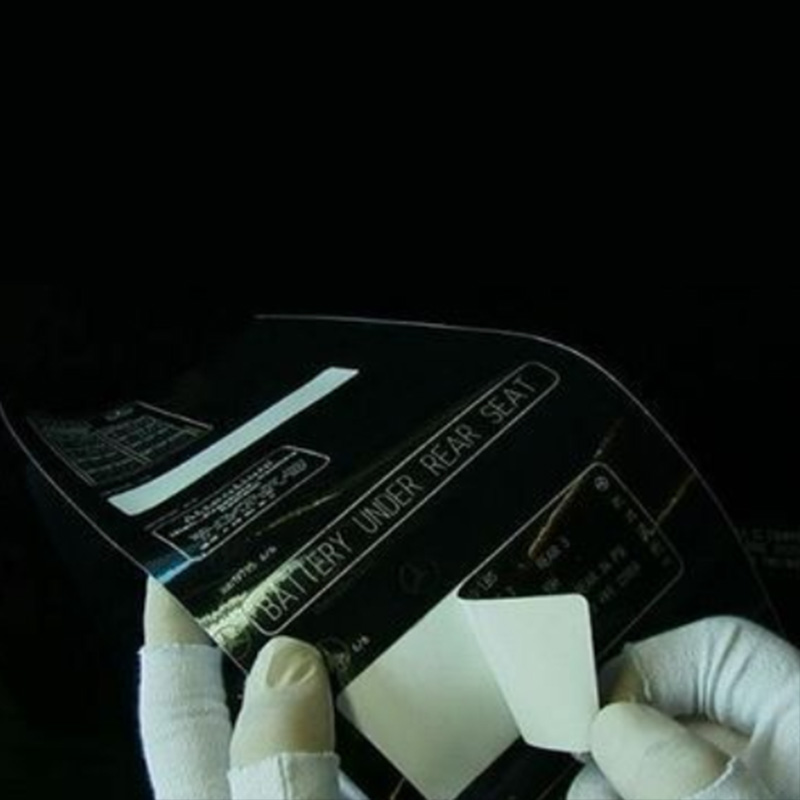 Zwarte niet-brekende glanzende lasergraveerfilm